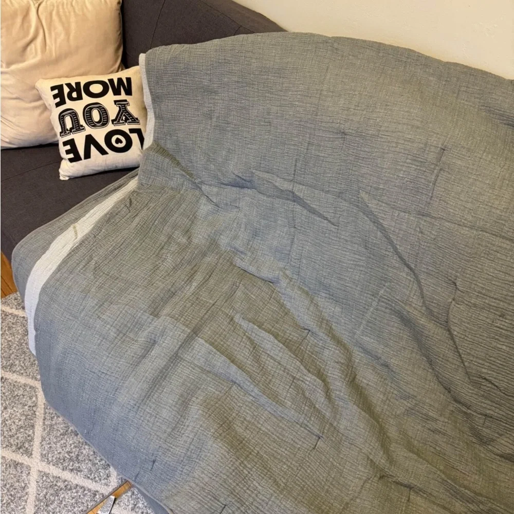 Parachute cream and grey quilted comforter